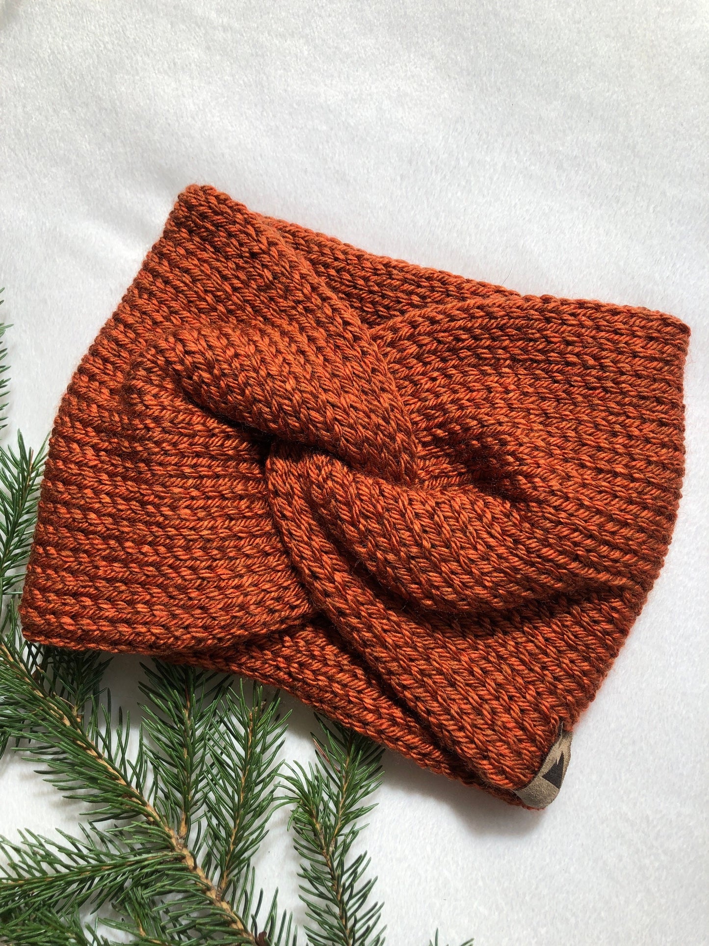 Knit Headband Womens Twisted Knit Headband Winter Headband for Girls Knit Ear Warmer for Women Rust Orange Fall Headband