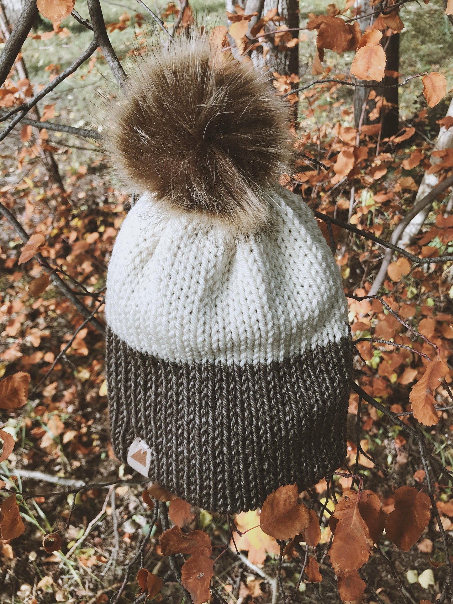C R E A M x M O C H A | Handmade | Knit | Beanie | Toddler