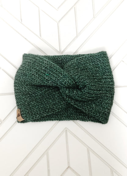 Knit Headband Womens Twisted Knit Headband Winter Headband for Girls Knit Ear Warmer for Women Green Fall Headband