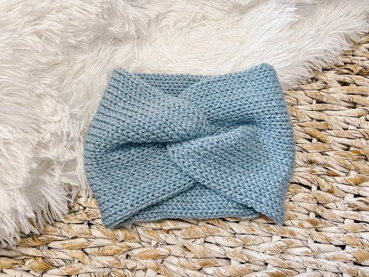 Knit Headband Womens Twisted Knit Headband Winter Headband for Girls Knit Ear Warmer for Women Ice Blue  Fall Headband