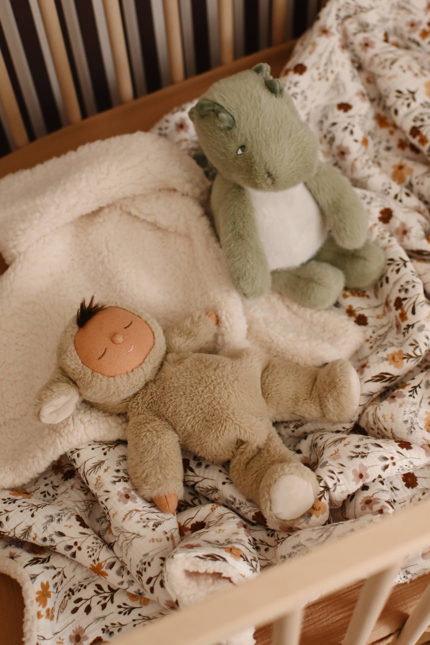 Muslin and Sherpa blanket - Wildflowers