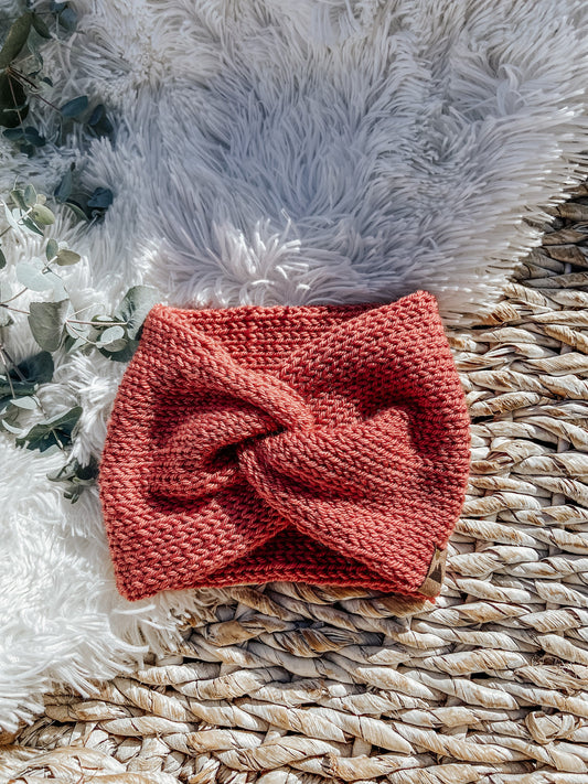 Knit Headband Womens Twisted Knit Headband Winter Headband for Girls Knit Ear Warmer for Women Rose Pink Fall Headband