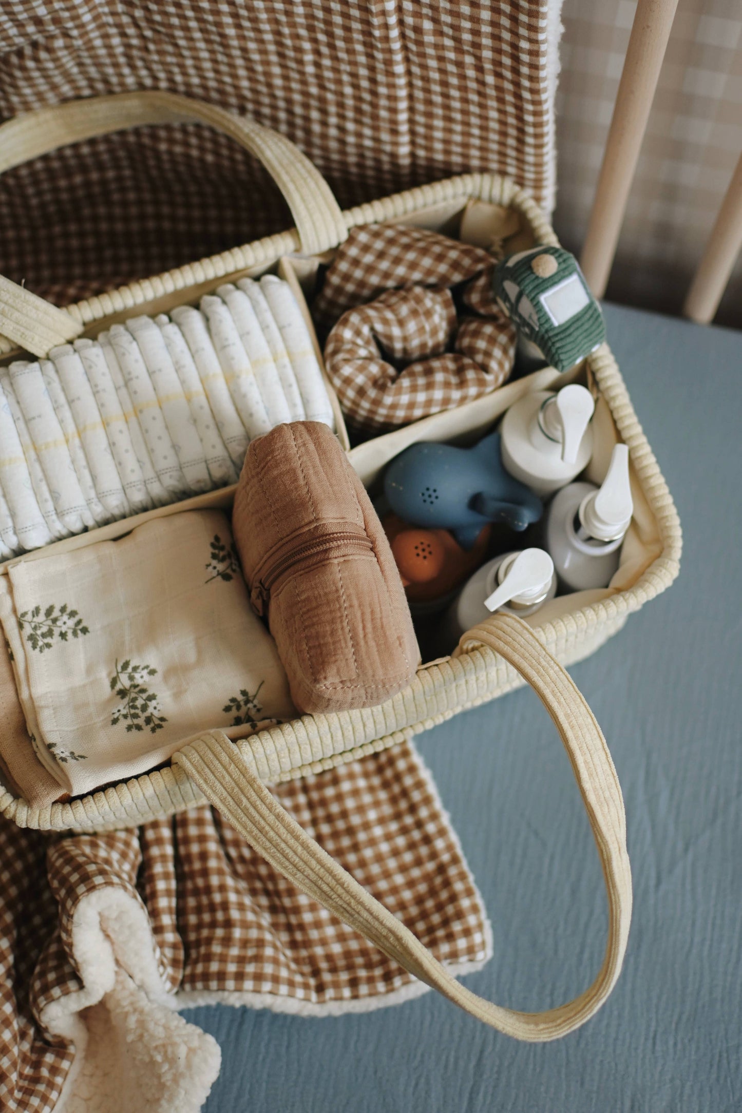 Diaper caddy - Cream