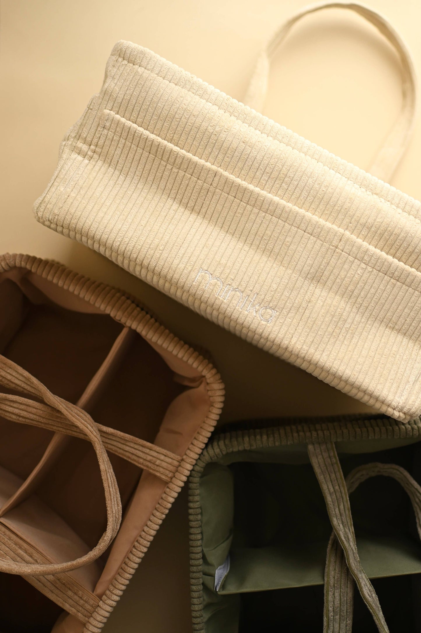 Diaper caddy - Cream