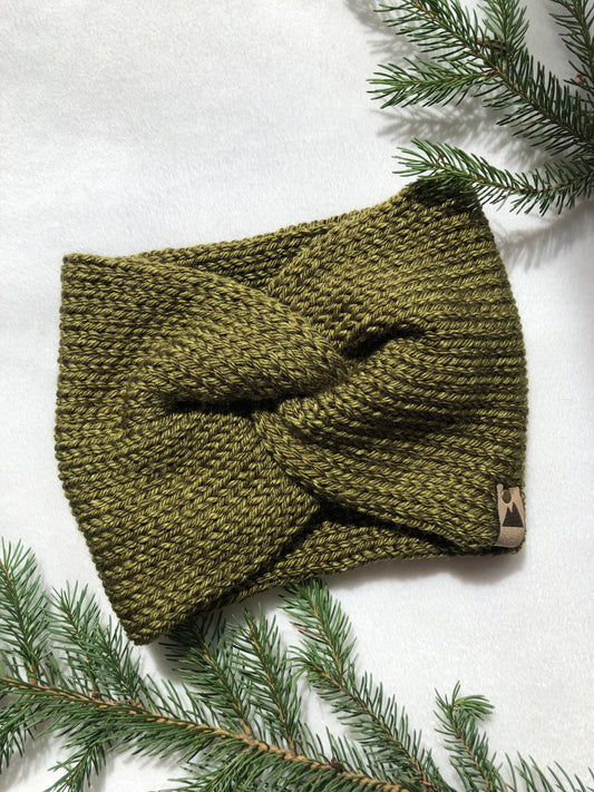 Knit Headband Womens Twisted Knit Headband Winter Headband for Girls Knit Ear Warmer for Women Green Fall Headband