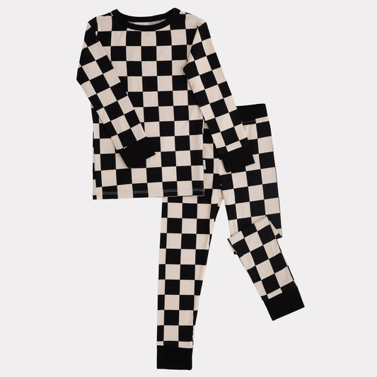 2 Piece Bamboo Set | Checkers