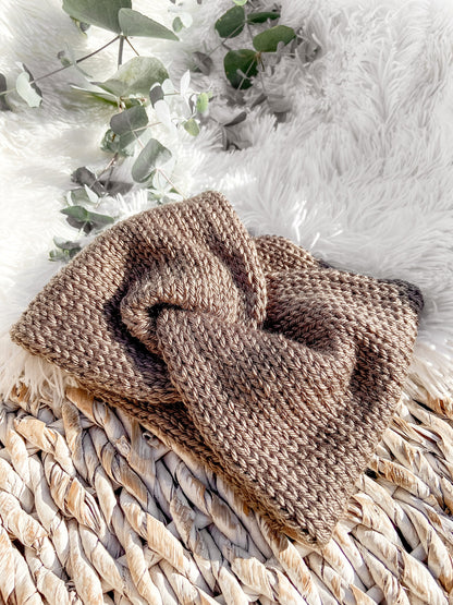 Knit Headband Womens Twisted Knit Headband Winter Headband for Girls Knit Ear Warmer for Women Cave Brown Fall Headband