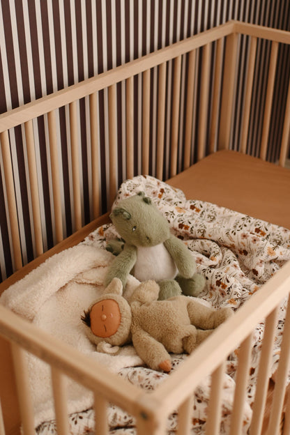 Muslin and Sherpa blanket - Wildflowers